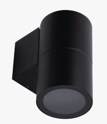 PIPER-1 BLACK WALL ROUND IP65 WITH E27 PAR30 LAMP
